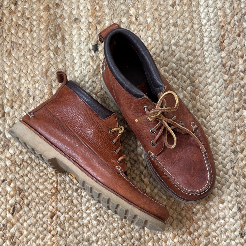 L.L.Bean 10.5D Brown Leather Signature Chukka Boots Mens